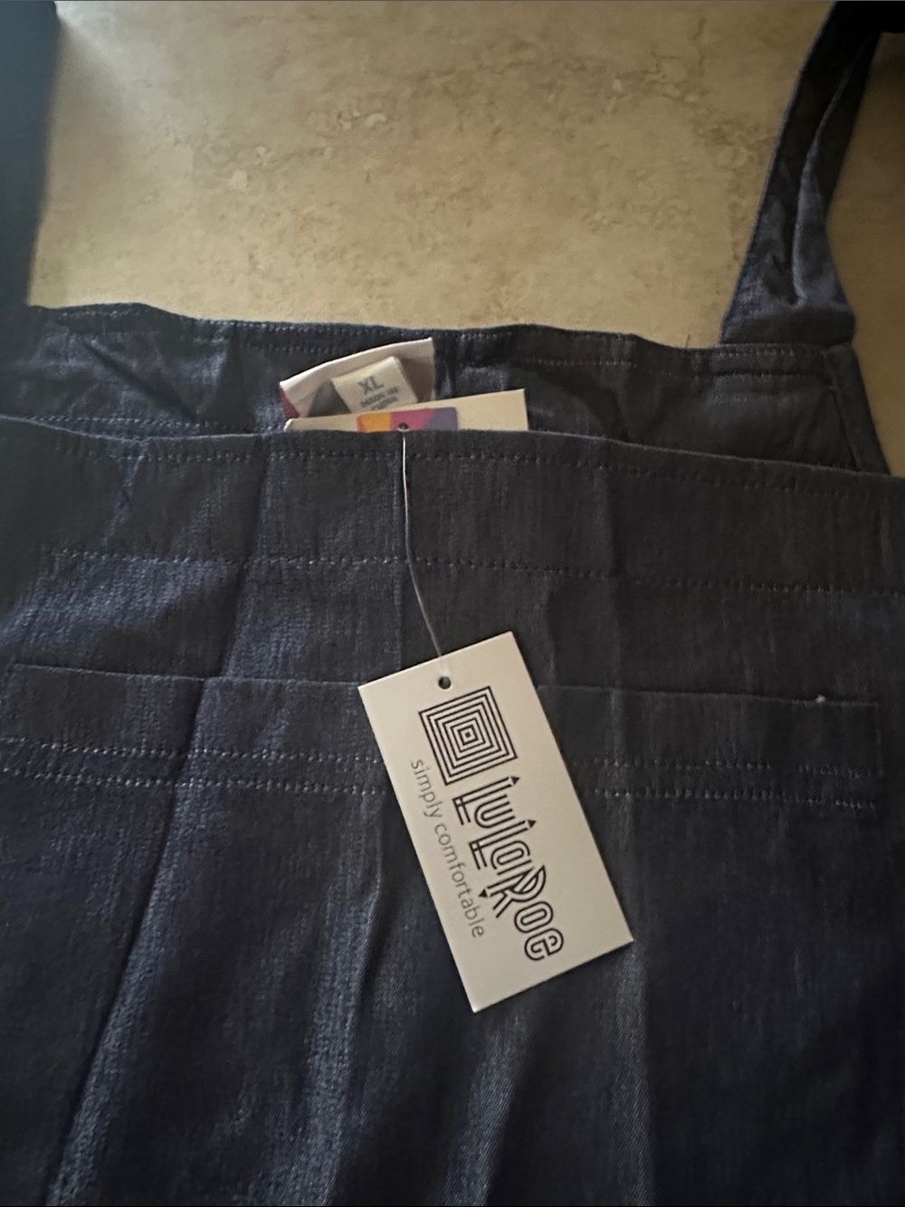 LuLaRoe Dark Navy Wide-Leg Overalls - Picture 2 of 2